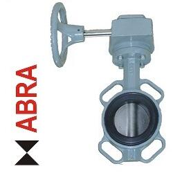 Затвор поворотный межфланцевый маслобензостойкий ABRA-BUV-VF863D065G Ду65 Ру16 с редуктором