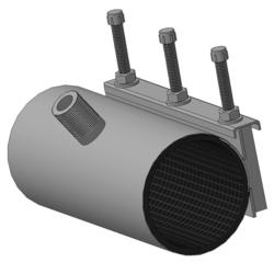 Хомут врезной ОД=113-123 L=300 нар. резьба ДУ40