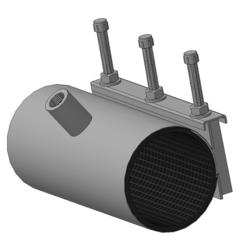 Хомут врезной ОД=139-150 L=400 вн. резьба ДУ40